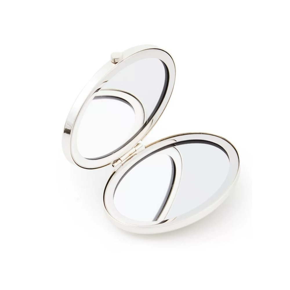 MacKenzie-Childs Compact Mirror Sterling Check Silver Plated - Picture 2 of 10
